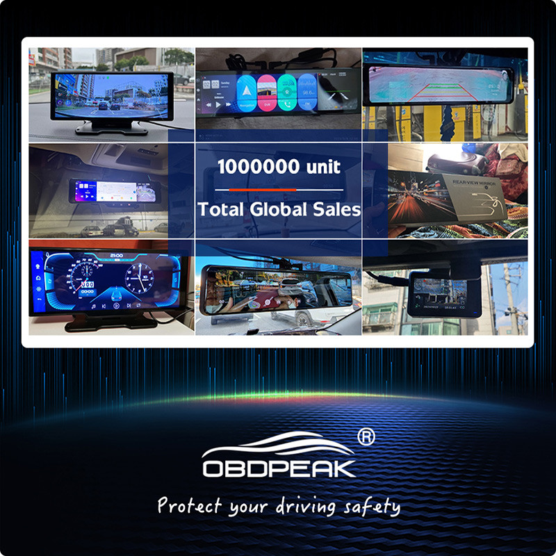 10,26 colio automobilio DVR kamera prietaisų skydelyje FHD Android Dash kamera su GPS WiFi galinio vaizdo veidrodžio skaitmeniniu vaizdo įrašymo įrenginiu, dvigubu objektyvu