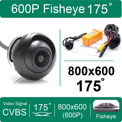 XCGaoon Fisheye 170 de grade AHD / CVBS 720P 1080P Cameră de parcare pentru mașină, față, laterală, spate, vedere nocturnă, impermeabilă, pentru parcare