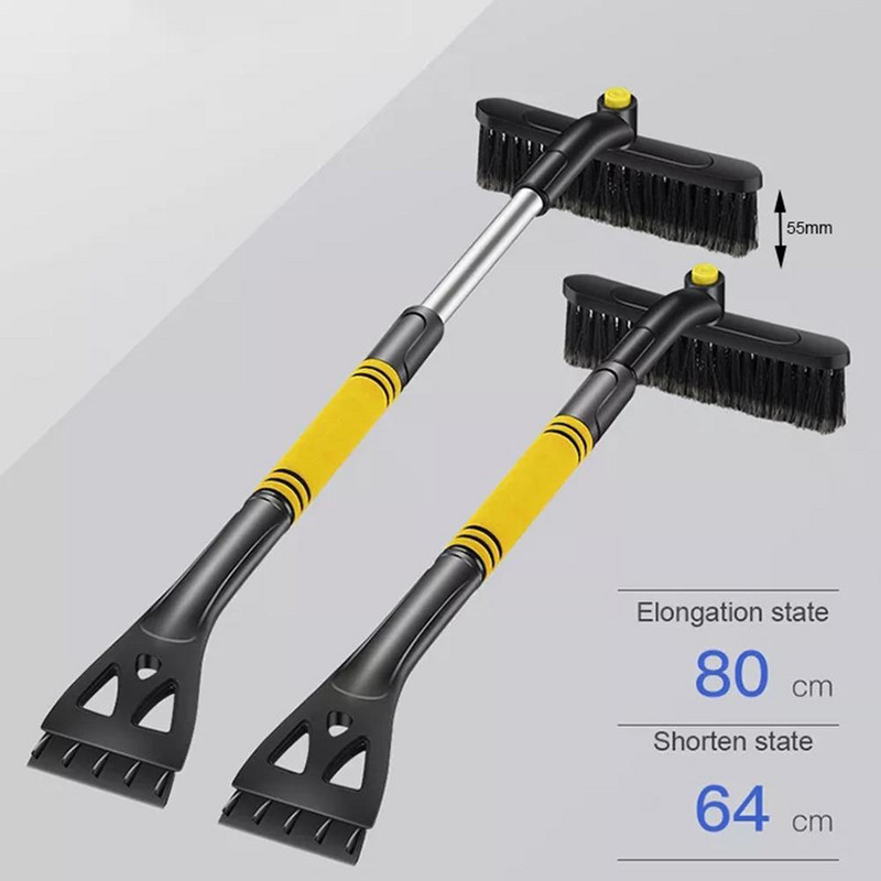 2 în 1 mașină lopată de zăpadă perie de zăpadă iarnă mașină parbriz lopată zăpadă gheață racletă perie instrument de îndepărtare a zăpezii Scoateți N7W7