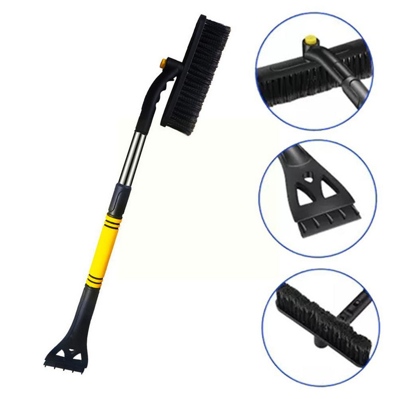 2 în 1 mașină lopată de zăpadă perie de zăpadă iarnă mașină parbriz lopată zăpadă gheață racletă perie instrument de îndepărtare a zăpezii Scoateți N7W7