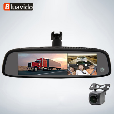 Bluavido 3 камери Dash Cam 4G Android Автомобилен видеорекордер GPS навигация ADAS 2G RAM 32G ROM FHD 1080P Огледало за обратно виждане DVR WiFi