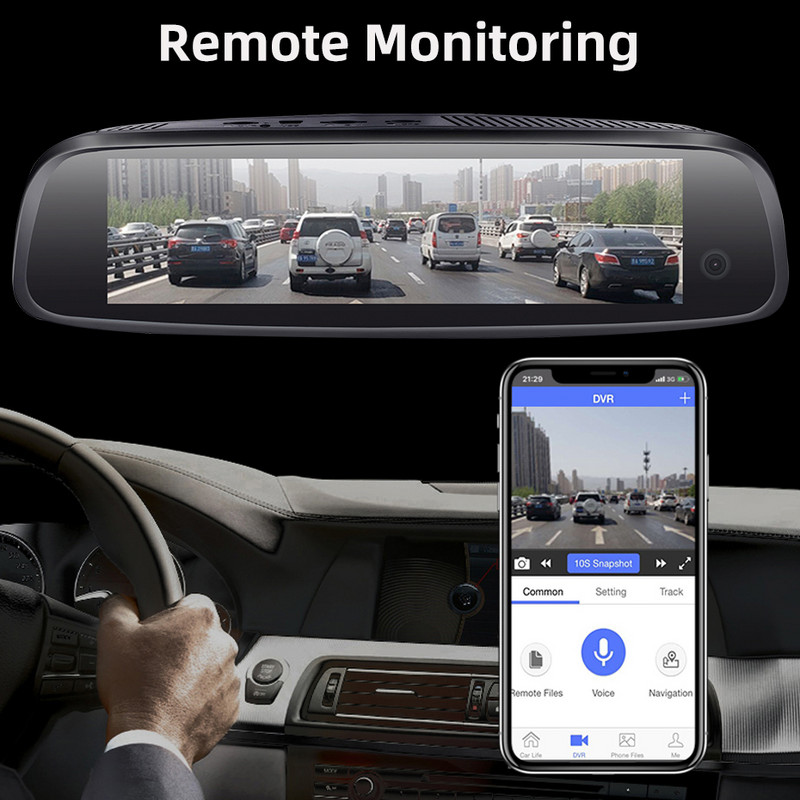Bluavido 3 kamere Dash Cam 4G Android auto video snimač GPS navigacija ADAS 2G RAM 32G ROM FHD 1080P Retrovizor DVR WiFi