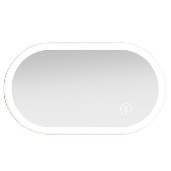 Ново LED огледало за обратно виждане Козирка за слънце LED огледало Зареждаемо огледало Огледало за грим с LED ръб Бяло Сиво Розово Зелена рамка