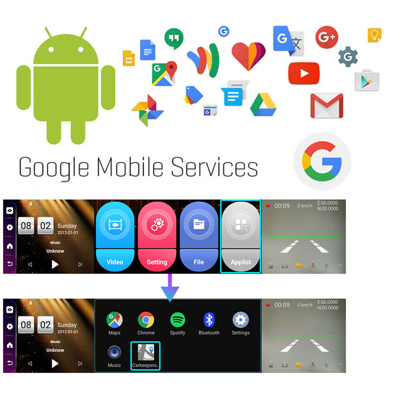 Android 8.1 4G auto tahavaate peegelsalvesti 3 in 1 12-tolline GPS Navi Dash Cam Dual 1080P kaamera ADAS Super Night RAM 4G+32G DVR