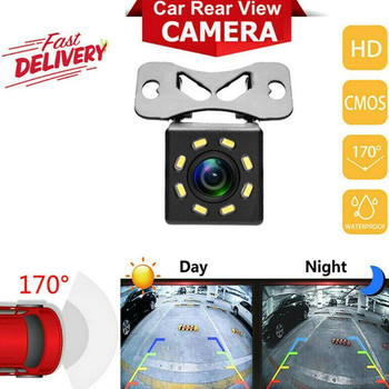 12V автомобилна камера за задно виждане Комплект за помощ при паркиране Нощно виждане HD обектив Рибешко око за Android DVD плейър 170° широкоъгълен