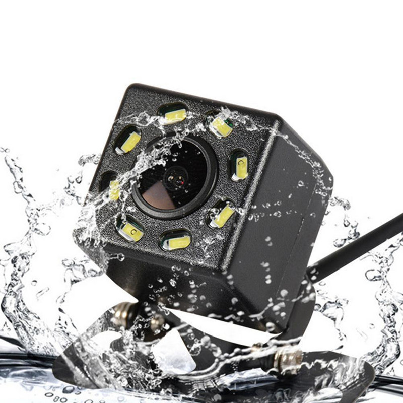 Kit de asistență la parcare pentru cameră cu vedere spate pentru mașină 12V, vedere pe timp de noapte, obiectiv HD, ochi de pește, pentru player DVD Android, unghi larg de 170°