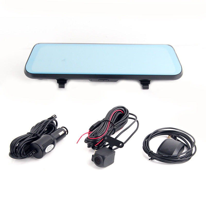 Bluavido 10" 4G Android 8.1 Dashcam Navigatie GPS ADAS Oglinda retrovizoare pentru masina Camera Full HD 1080P Inregistrator video auto DVR WiFi BT