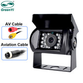 GreenYi Cameră de rezervă pentru camioane Heavy Duty 18 LED IR Night Vision Cameră de vedere spate pentru vehicul, impermeabilă, pentru camion/remorcă/pickup-uri/RV