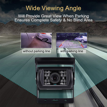 GreenYi Truck Backup Camera Heavy Duty 18 LED IR Night Vision Водоустойчива камера за задно виждане на превозно средство за камион/ремарке/пикапи/RV