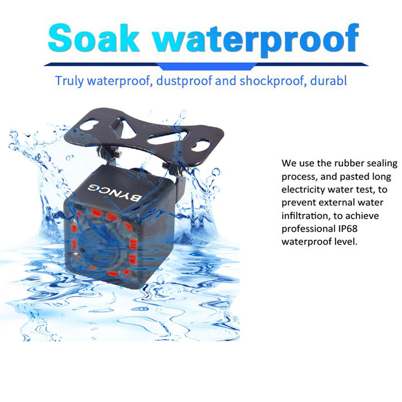 Κάμερα οπίσθιας όψης αυτοκινήτου 12 LED νυχτερινής όρασης Οθόνη αυτοκινήτου με όπισθεν Οθόνη στάθμευσης CCD Αδιάβροχο HD βίντεο Κάμερα οπισθοπορείας αυτοκινήτου Ευρεία μοίρα