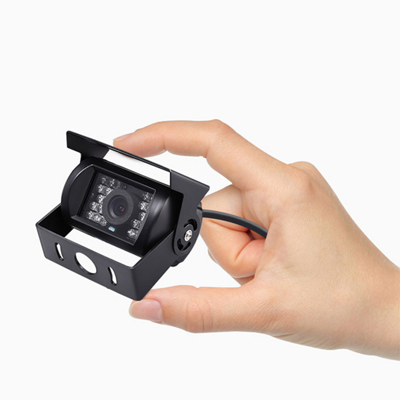 Atsparus vandeniui 18 LED automobilio galinio vaizdo atbulinės eigos statymo atsarginė kamera IR naktinė kamera, skirta 12 V 24 V autobusų sunkvežimių furgonui