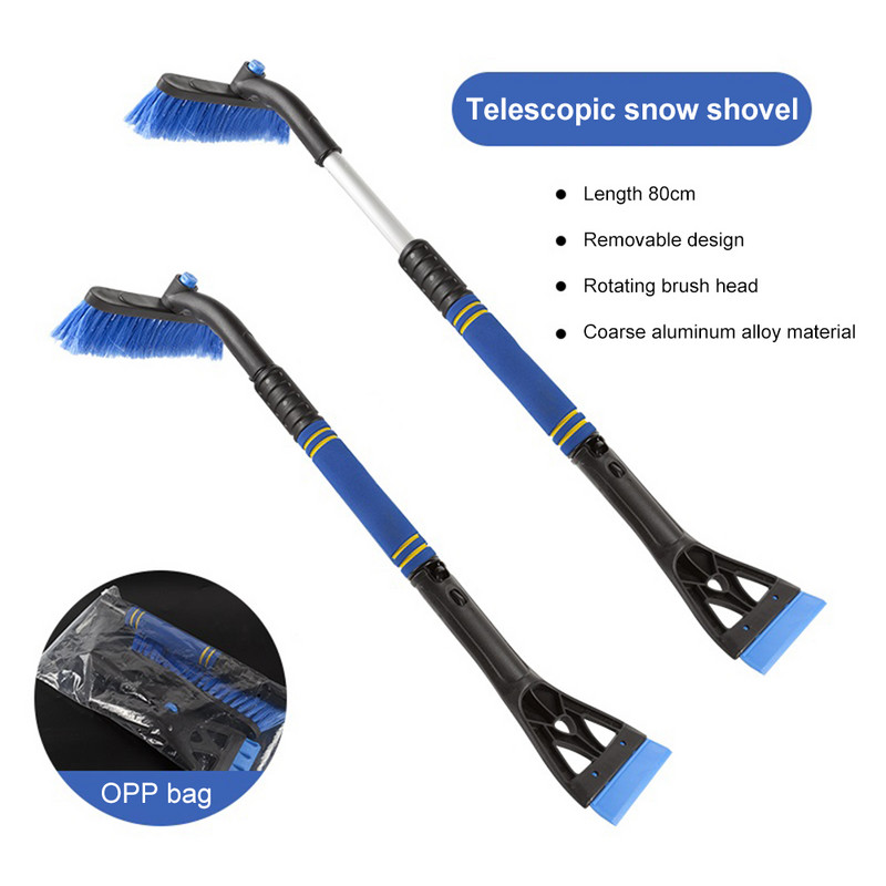 Racletă de gheață pentru mașină extensibilă Perie de zăpadă detașabilă Instrument de curățare pentru lopată de zăpadă pentru mașină Instrument de întreținere automată Îndepărtarea înghețului parbrizului