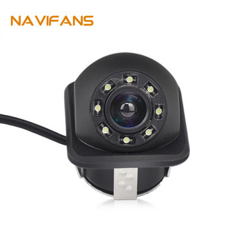Navifans 8 LED универсална автомобилна камера за задно виждане 170 градуса HD видео за нощно виждане Монитор за автоматично паркиране на заден ход CCD Водоустойчив