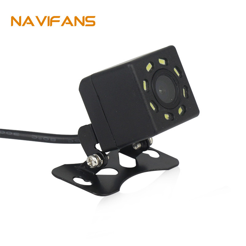 Navifans 8 LED-uri Cameră universală pentru vedere spate pentru mașină 170 grade HD Video Viziune nocturnă inversare Monitor parcare auto CCD rezistent la apă