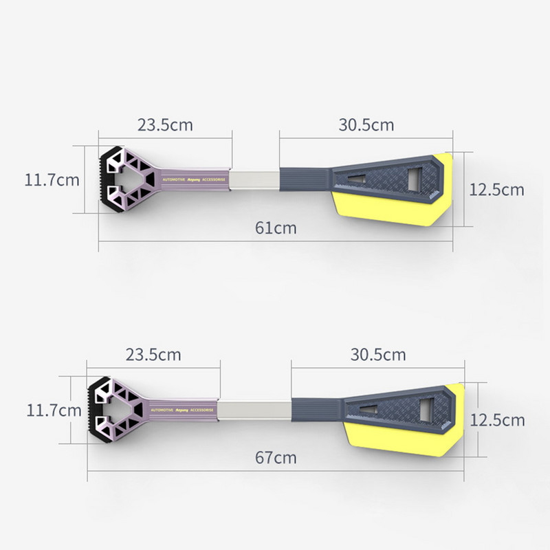 Lopătă de dezghețare pentru mașină Ralete de dezghețare retractabile pentru autoturisme Lopă de dezghețare detașabilă pentru ștergerea mașinii pentru fereastră