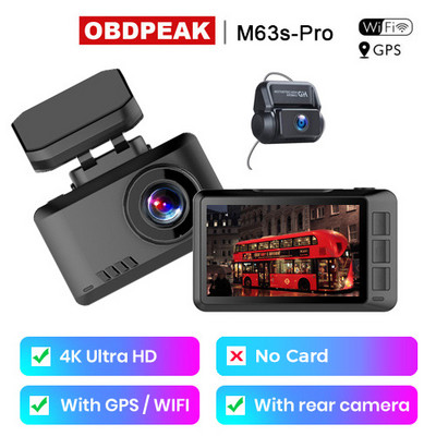 4K WIFI Dash Cam Ultra HD GPS Track Car DVR 3840*2160P Φωτογραφία χειρονομίας Super Night Vision Κάμερα εγγραφής βίντεο Σύνδεση τηλεφώνου