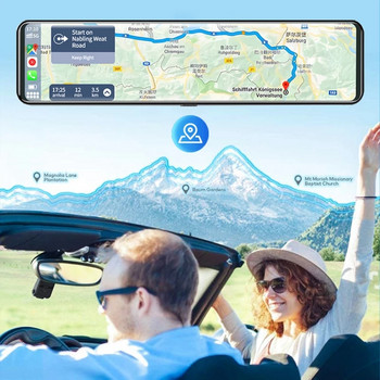 3 κάμερες 1440P+1080P+1080P Καθρέφτης πίσω όψης Dash Cam Carplay&Android Auto Wifi Πλοήγηση GPS Μετάδοση FM Κάμερα DVR αυτοκινήτου