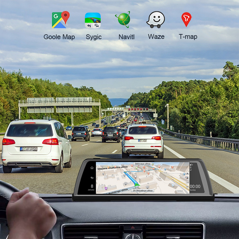 10-tolline 4G Android 4 kanaliga Sony Lens 1080P 32G auto-DVR Full Touch DVR 360° panoraam tagantvaade parkimisseire ADAS GPS armatuurlaud