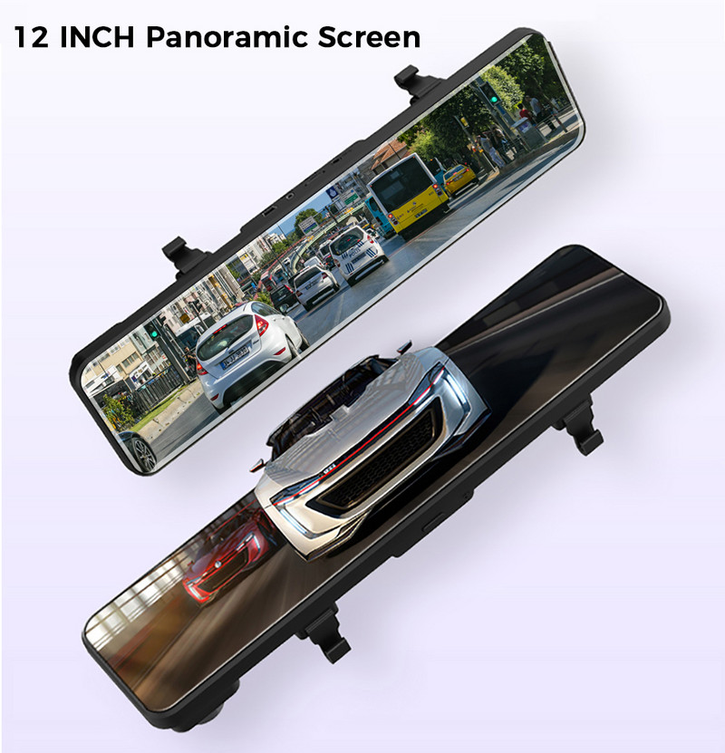 4G+32G 4G 12 ιντσών καθρέφτης αυτοκινήτου οπισθοπορείας Android 8.1 Stream Media GPS Navi Car Dvr Dual 1080P Camera Dash Cam ADAS GPS Track Night