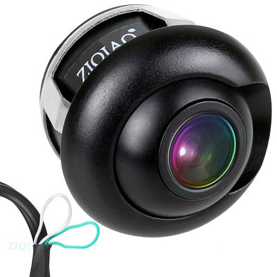 ZIQIAO Cameră inversă pentru vedere laterală față HD, rotație de 360°, vedere pe timp de noapte, cameră impermeabilă pentru mașină pentru vedere spate
