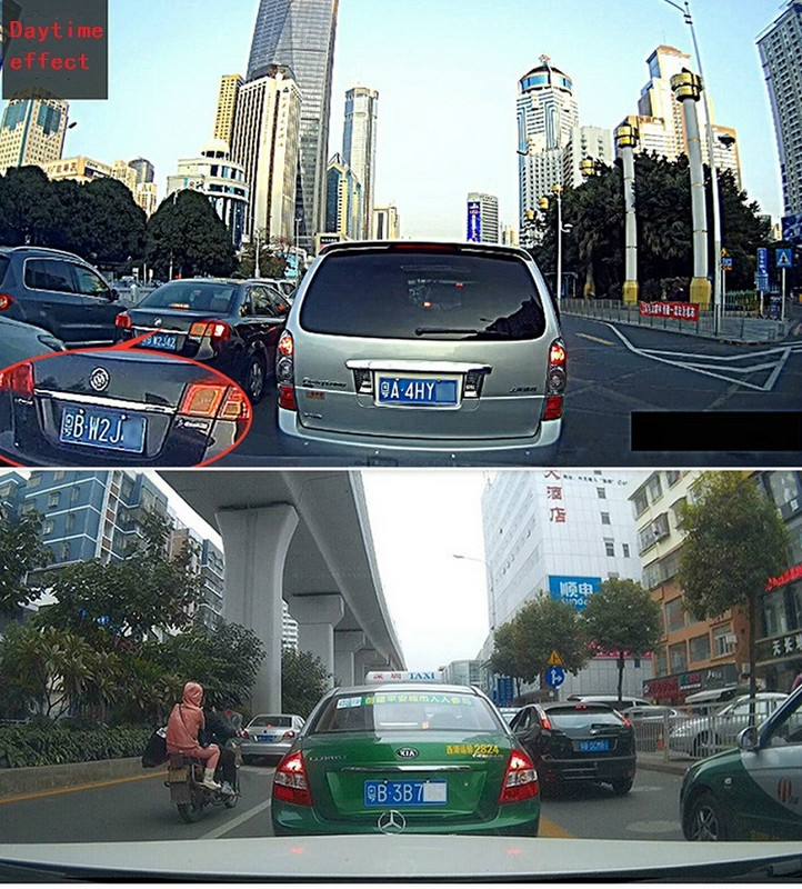 Cameră de bord cu lentile duale mini DVR pentru mașină Full HD 1080P Ecran tactil 4" IPS cu înregistrare camera spate de rezervă Înregistrare video cu viziune de noapte