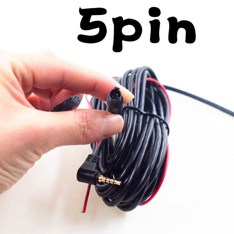 Cameră de vedere spate pentru mașină HD cu 5 pini Cameră video cu unghi larg de parcare cu unghi larg de 170 de grade, cu 4 LED, pentru vedere pe timp de noapte, pentru accesorii auto