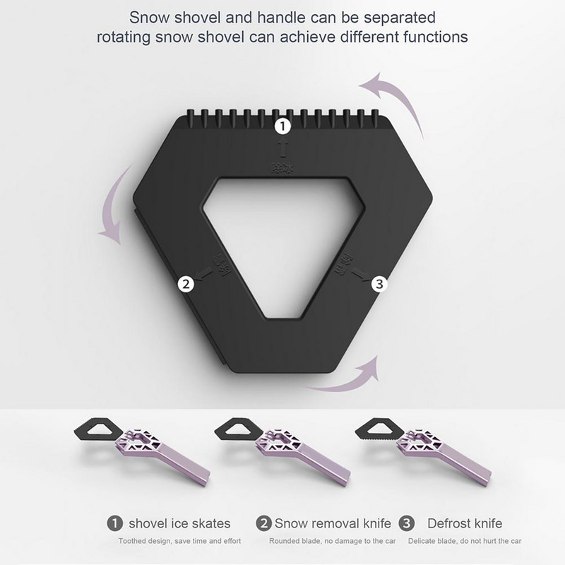 Mașini Perie de măturat zăpadă Răzuitoare retractabile pentru dezghețare autovehicule Perie detașabile pentru răzuit gheață pentru furgonete SUV-uri