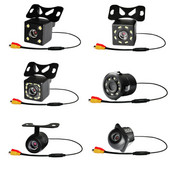 Cameră universală cu vedere din spate a mașinii, cu LED-uri, cu vedere de noapte, cu inversare, monitor automat de parcare IP68, impermeabil la 170°, imagine de înaltă definiție