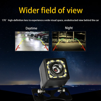 Οπίσθια όψη αυτοκινήτου καθολική κάμερα LED νυχτερινής όρασης με όπισθεν Αυτόματη οθόνη στάθμευσης IP68 Αδιάβροχη εικόνα υψηλής ευκρίνειας 170°