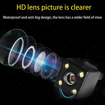 Автомобилна камера за задно виждане Универсална камера с LED нощно виждане Монитор за автоматично паркиране на заден ход IP68 Водоустойчив 170° High-Definition Image