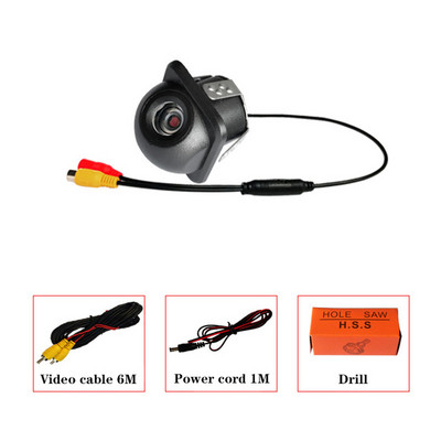 Cameră universală cu vedere din spate a mașinii, cu LED-uri, cu vedere de noapte, cu inversare, monitor automat de parcare IP68, impermeabil la 170°, imagine de înaltă definiție