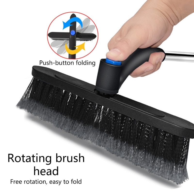 Ξύστρα πάγου με βούρτσα χιονιού για φορτηγά SUV παρμπρίζ αυτοκινήτων Αποσπώμενη χωρίς γρατσουνιές Βαρέως τύπου χειρολαβή Frost Broom Remover Scraper D7YA