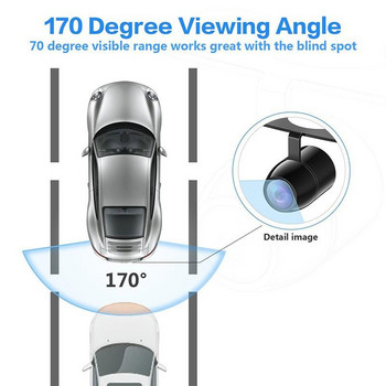 Версия за надграждане HD камера за задно виждане за автомобилна камера за заден ход 170 градуса широк зрителен ъгъл Камери за паркиране Автоматичен преден заден монитор