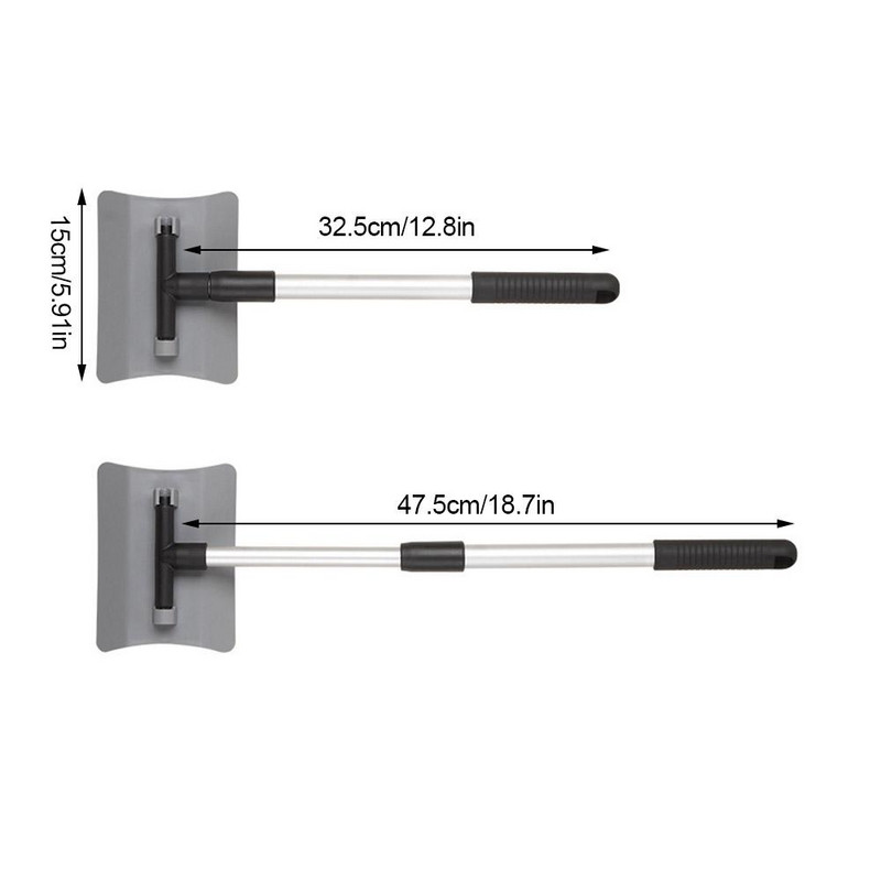 Parbriz auto răzuitor de gheață perie de zăpadă din sticlă telescopică automată, din oțel inoxidabil, instrument de curățare a zăpezii, accesorii pentru spălarea măturii