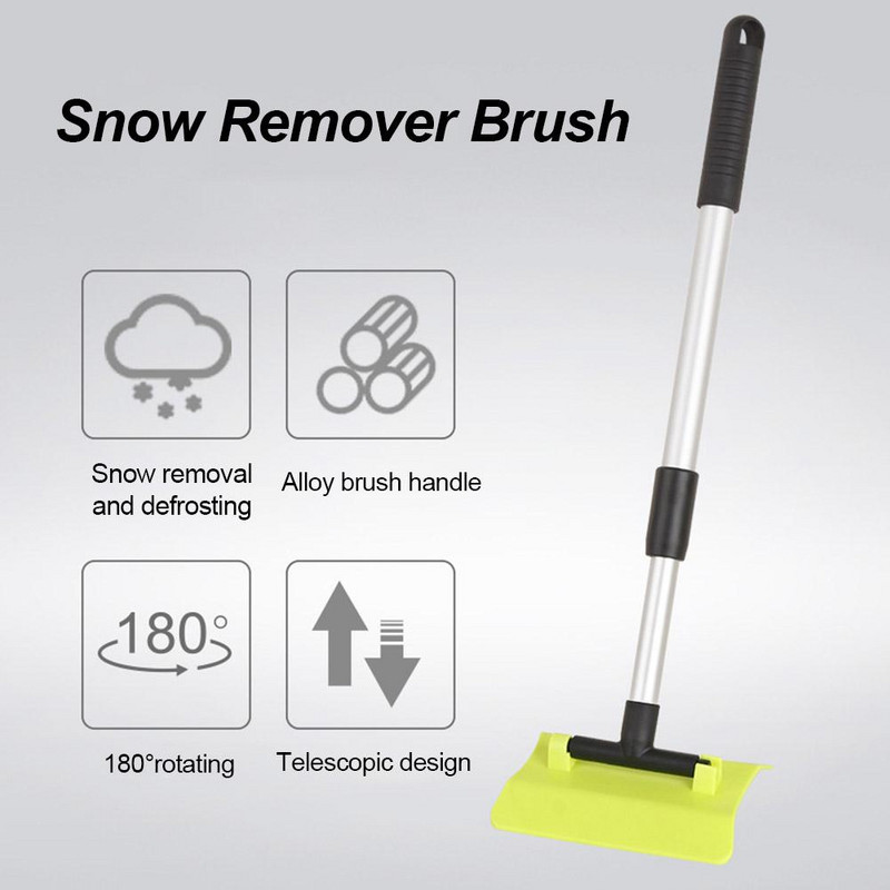 Parbriz auto răzuitor de gheață perie de zăpadă din sticlă telescopică automată, din oțel inoxidabil, instrument de curățare a zăpezii, accesorii pentru spălarea măturii