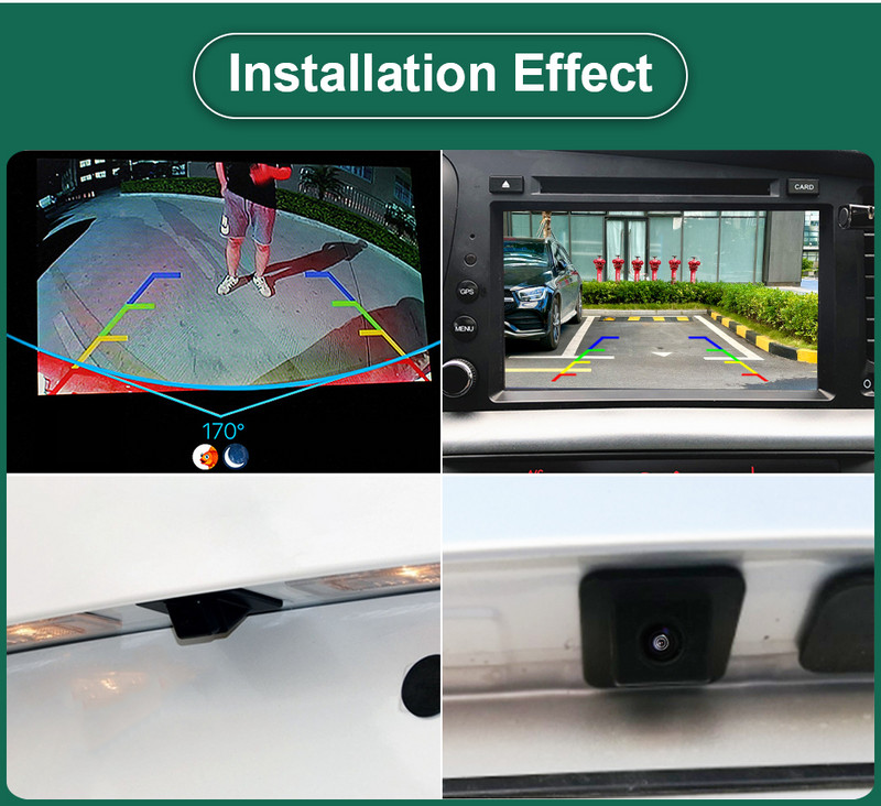 GreenYi 170 grade 1920x1080P HD AHD Viziunea de noapte Cameră de marșarier pentru vehicul cu vedere spate pentru Kia K5 2011-2013 Orificiu rezervat portbagaj