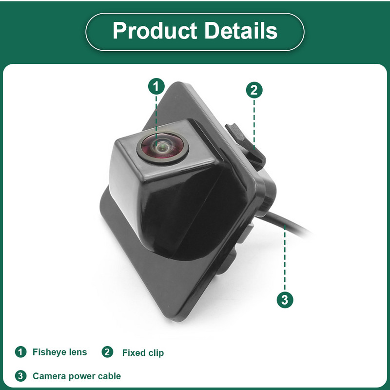 GreenYi 170 grade 1920x1080P HD AHD Viziunea de noapte Cameră de marșarier pentru vehicul cu vedere spate pentru Kia K5 2011-2013 Orificiu rezervat portbagaj