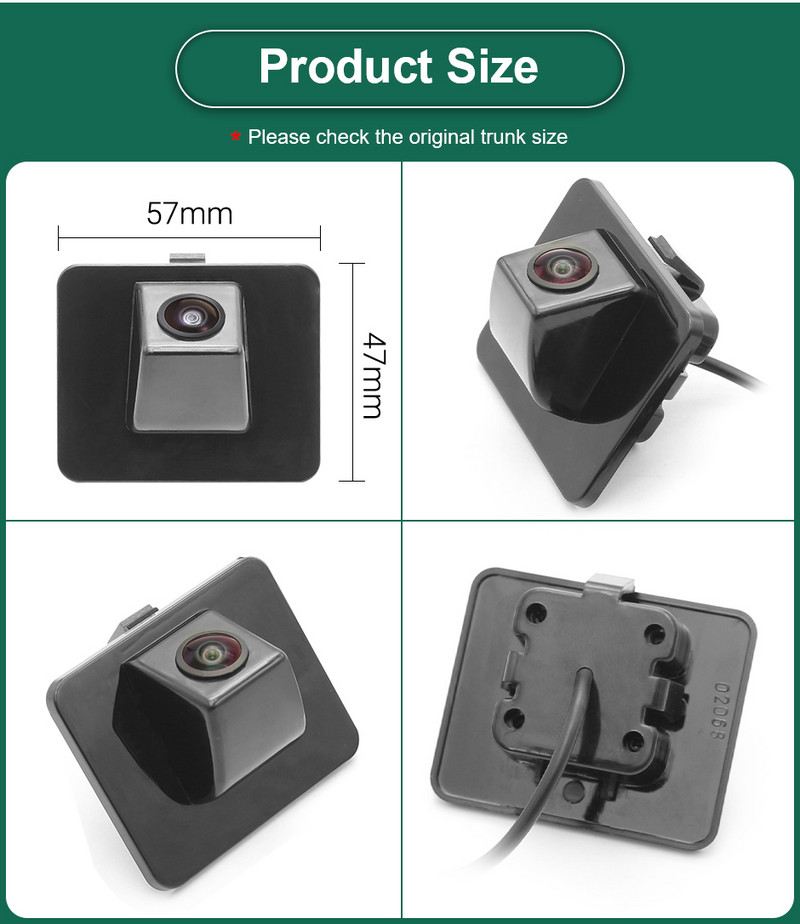 GreenYi 170 grade 1920x1080P HD AHD Viziunea de noapte Cameră de marșarier pentru vehicul cu vedere spate pentru Kia K5 2011-2013 Orificiu rezervat portbagaj
