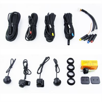 12 kontaktų kištukas 360 laipsnių panoraminei Android radijo sistemai, tinka Android daugialypės terpės modeliams su integruota 360° VIEW APP