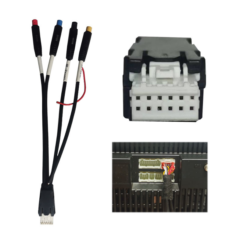 12 kontaktų kištukas 360 laipsnių panoraminei Android radijo sistemai, tinka Android daugialypės terpės modeliams su integruota 360° VIEW APP