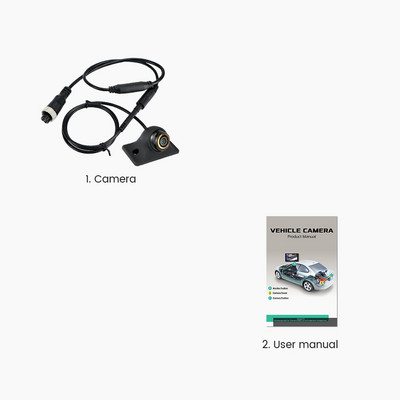 MCCD 170° Ευρυγώνια AHD 1080P 360° Ρυθμιζόμενη εφεδρική κάμερα πίσω όψης με βύσμα προσαρμογέα καλωδίου 15M Aviation Head 4 ακίδων