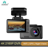 Anfilite Nou 4k WiFi GPS Ultra HD 4K 3840*2160P Înregistrator de conducere auto DVR Camera de înregistrare cu lentile duale Sony IMX 335