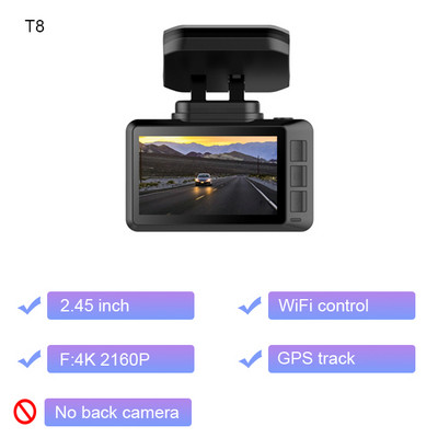 Anfilite Nou 4k WiFi GPS Ultra HD 4K 3840*2160P Înregistrator de conducere auto DVR Camera de înregistrare cu lentile duale Sony IMX 335