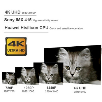 4K видеорекордер за кола 12-инчово огледало за обратно виждане Sony IMX415 Ultra HD 3840*2160P DVR за кола с GPS камера за заден ход за нощно виждане