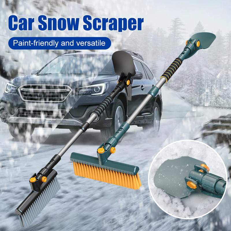 Ξύστρα πάγου για φτυάρι αυτοκινήτου με λαβή αφρού με επεκτεινόμενη λαβή βούρτσας Πολυλειτουργικό εργαλείο καθαρισμού αυτοκινήτου Χειμερινό αφαίρεση χιονιού πάγου