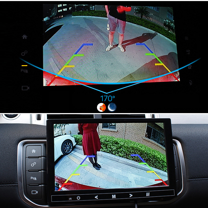 GreenYi Mini 360 ümber Paigaldage AHD 720P Öönägemine Kuldse kalasilm-objektiiviga sõiduki parkimise tagurpidi eesmine tagumine külgvaatekaamera