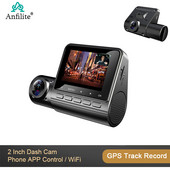 Car Dash Cam recorder Auto DVR full HD 1080P lentilă duală Modul GPS Track recorder WiFi Monitor parcare
