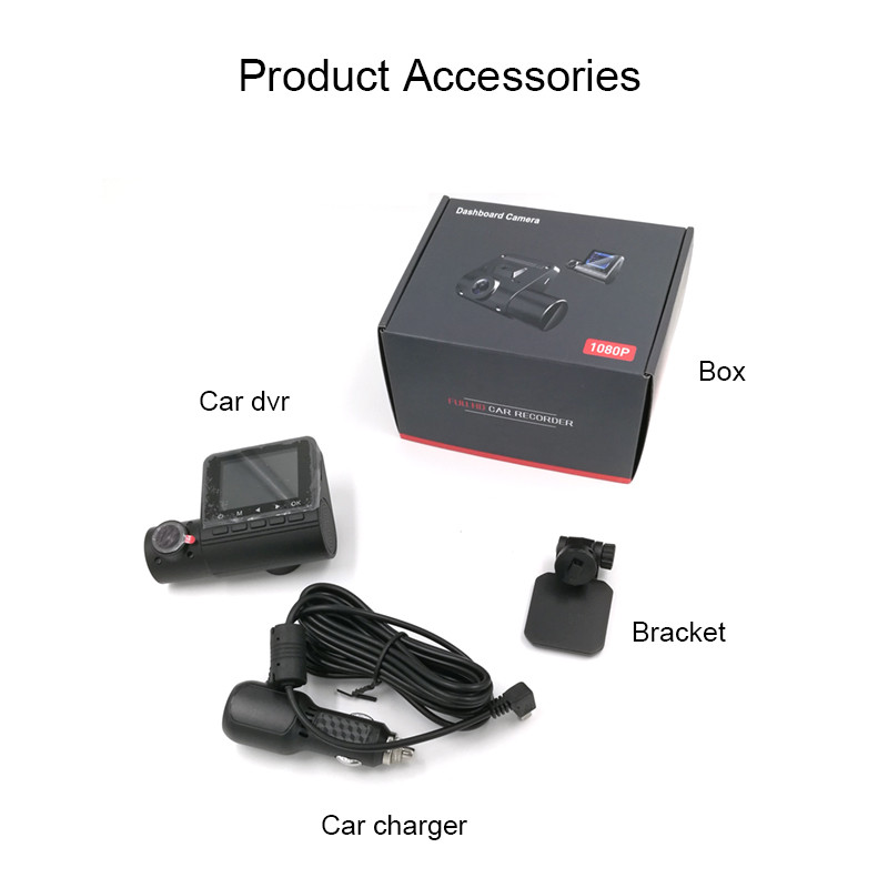 Car Dash Cam recorder Auto DVR full HD 1080P lentilă duală Modul GPS Track recorder WiFi Monitor parcare