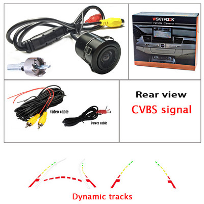 180 kraadi Kvaliteetne kalasilmavaade CCD HD autokaamera automaatne DVD GPS parkimisabi esi- / tahavaate universaalne kaamera dünaamiline kaamera