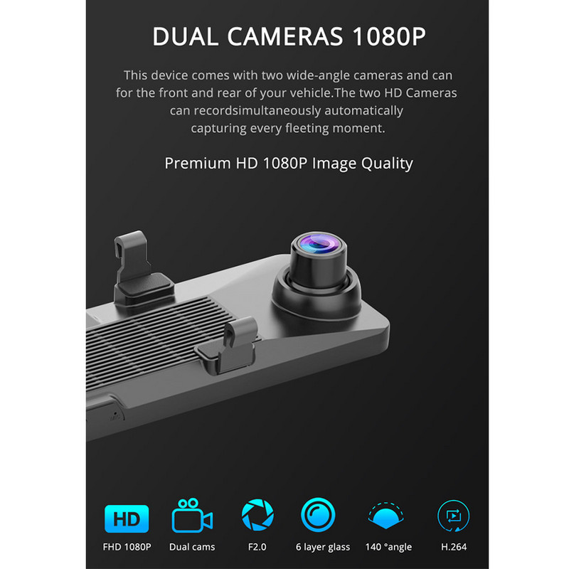 Recorder Conducere Recorder FHD 1080P Max 100% nou-nouț, unghi larg de 140°